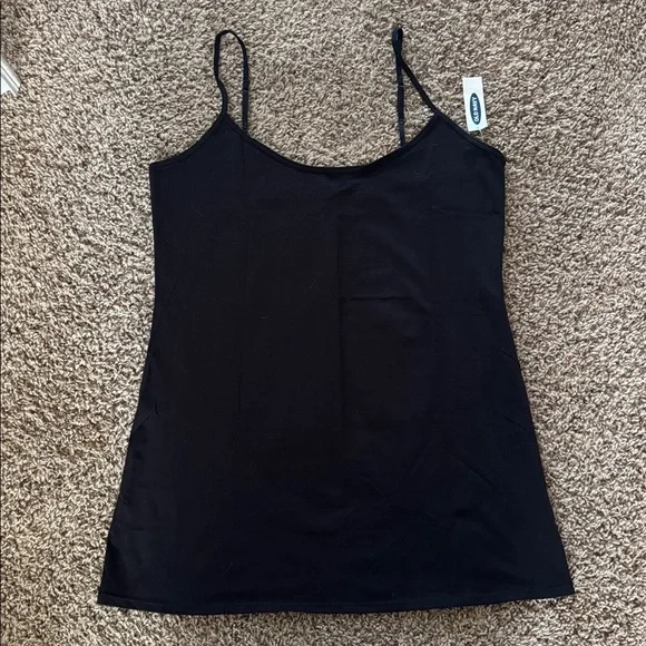 Old Navy First Layer Tank W/Spaghetti Straps Black - Picture 1 of 5